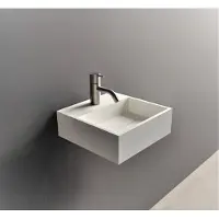 Ideavit Solidcube-30 Wastafel 30x30cm Mat Wit Zonder Kraangat - Solid Surface - Vierkant - Wastafels, Opzetwastafels