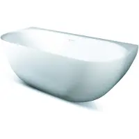 Luca Primo Halfvrijstaand Bad 170x80x60cm - Acryl Mat Wit - Baden, Halfvrijstaande Baden