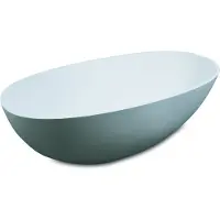 Luca Vasca Vrijstaand Bad 180x93cm - Ovaal Solid Surface Mat Wit - Baden, Vrijstaande Baden