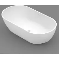 Bewonen Solidcoast Vrijstaand Bad 178x88cm - Solid Surface Mat Wit - Baden, Vrijstaande Baden