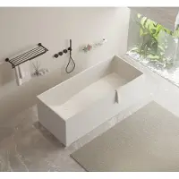 Ideavit Solidstar Vrijstaand Solid Surface Bad Mat Wit 170x72cm - Baden, Vrijstaande Baden