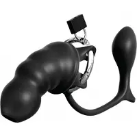 Anal Fantasy Elite - anaal plug en peniskooi (zwart)