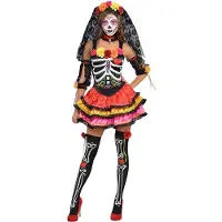 Amscan - Dames Kostuum Day of the Dead Maat L