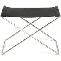 OX Denmarq OX Stool kruk leer zwart, roestvrij staal