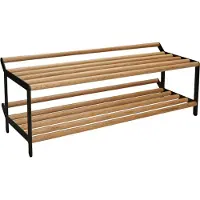 Essem Design Tamburin schoenenrek 60 cm Eikenhout-zwart