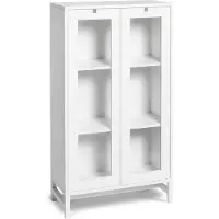 Mavis Falsterbo Kast 127 Cm Glazen Deuren Wit - Kasten en vitrinekasten Berk White - 1E973