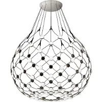 Luce Plan Mesh Phase Cut Suspension Ø100 Cm / 1m - Kroonluchters Staal Black - 1D86KT101001