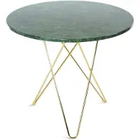 OX Denmarq O Dining Table Marble/brass - Eettafels & bartafels Marmer Green - OX30403-23