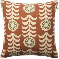 Chhatwal & Jonsson Alok kussenhoes 50x50 cm Terracotta-cactus green