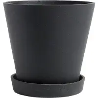 HAY Flowerpot Plantenpot met Onderschotel X-Large | Black