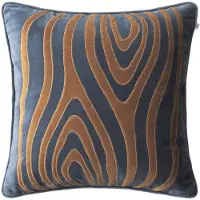Chhatwal & Jonsson Mita Kussenhoes 50x50 Cm Sea Blue / - Decoratieve kussens & hoezen Fluweel Cognac - CC050141-16V