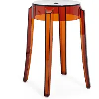 Kartell Charles Ghost Kruk - Set van 2 H 46 cm | Amber