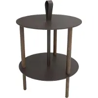 Lind DNA Bijzettafel Strap Table S Bull Brown/Oak Smoked