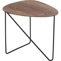 Lind DNA Bijzettafel Curve Coffee Table M Wood Walnut Steel Black