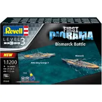 Revell Modelbouwpakket Diorama - 05668 First Diorama Set - Bismarck Battle - Starter Kit Plastic - 1:1200 - Modelbouw