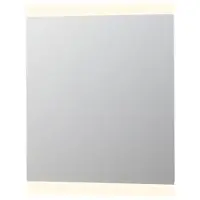 Ink SP4 spiegel op alu kader met LED verlichting onder/boven en sensor schakelaar 80x80x4cm Alu