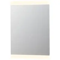 Ink SP4 spiegel op alu kader met LED verlichting onder/boven en sensor schakelaar 80x70x4cm Alu