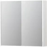 Ink SPK2 Spiegelkast 2 Deuren - 80x74cm - Hoogglans Wit - Spiegels, Spiegelkasten - 8718835052362