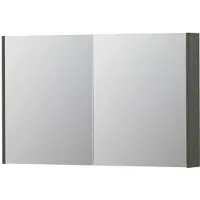 Ink SPK2 Spiegelkast 2 Deuren - 120x74cm - Mat Beton Groen - Spiegels, Spiegelkasten - 8718835092672