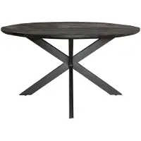 Starfurn Eettafel New York | 150 cm | Rond (Zwart, 150x150x76cm)