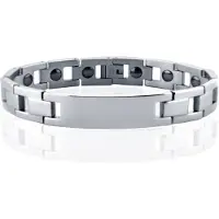 TJ Tom Jaxon Edelstaal heren armband Tom Jaxon Magneten Graveren Zilverkleurig