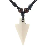 LGT JWLS Touw Ketting voor Mannen met Witte Pijl Kettinghanger van Hars