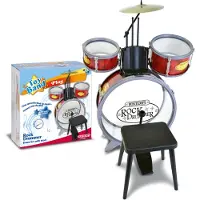 Bontempi - Drumstel - Speelgoedinstrument - Rock Drum Set met Stoeltje