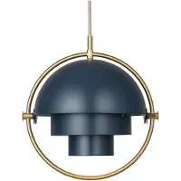 Gubi - Multi-Lite Hanglamp Ø36 Messing/Midnight Blue