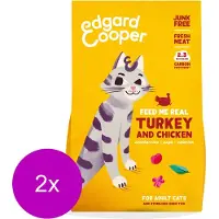 Edgard & Cooper Adult Kalkoen&Kip - Kattenvoer - 2 x 2 kg