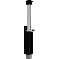 Dx Deurvastzetter luxe voetstift uitslag 120mm - zwart