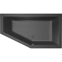 Xenz Society 160 hoekbad 160x90 cm rechts ebony mat zwart