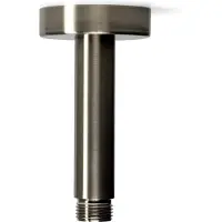 BLUE LABEL Brondby Plafondsteun - 10cm - Geborsteld Nikkel PVD - Messing - Kranen, Douchekranen, Hoofddouche Houders - 8711802073575 - Kranen, Douchekranen, Hoofddouche houders