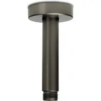 BLUE LABEL Brondby Plafondsteun - 10cm - Geborsteld Gunmetal PVD - Kranen, Douchekranen, Hoofddouche Houders - 8711802073445 - Kranen, Douchekranen, Hoofddouche houders