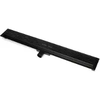 BLUE LABEL Douchegoot 90cm Vloerflens - Sleufrooster - Mat Zwart - Douche, Douchegoten - 8711802000434