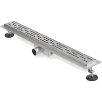BLUE LABEL Douchegoot 90cm Vloerflens - Sleufrooster - RVS - Douche, Douchegoten - 8711802072158