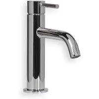 BLUE LABEL Brondby Wastafelkraan - Chroom - Zonder Waste - Messing - Kranen, Wastafelkranen, Opbouw Wastafelkranen - 8711802072592