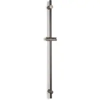 BLUE LABEL Brondby Glijstang 90cm - Geborsteld Gunmetal PVD - Messing - Kranen, Douchekranen, Douchestangen - 8711802073483 - Kranen, Douchekranen, Douchestangen