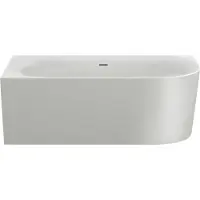 Xenz Fay half vrijstaand hoekbad 180x80 cm links mat wit