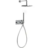 BLUE LABEL Brondby Inbouw Stortdoucheset - Chroom - Messing - Kranen, Douchekranen, Douchesets, Inbouw Douchesets - 8711802072493 - Kranen, Douchekranen, Douchesets, Inbouw douchesets