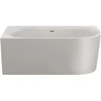 Xenz Fay half vrijstaand hoekbad 155x80 cm links wit