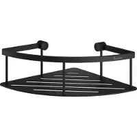 Smedbo Sideline Hoekkorf 20x20cm Mat Zwart - Messing - Accessoires, Douche Accessoires, Doucherekken - 7391447090192