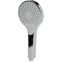 BLUE LABEL Douchekop, BLUE LABEL handdouche met rub-clean functie en 3 straalsoorten - chroom