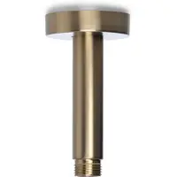 BLUE LABEL Brondby Plafondsteun - 10cm - Geborsteld Goud PVD - Messing - Kranen, Douchekranen, Hoofddouche Houders - 8711802074749 - Kranen, Douchekranen, Hoofddouche houders