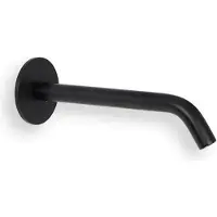BLUE LABEL Brondby Uitloop Voor Inbouw Wastafelkraan - 20cm - Mat Zwart - Messing - Kranen, Badkranen, Baduitlopen - 8711802072424