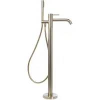 BLUE LABEL Brondby Vrijstaande Badmengkraan - Geborsteld Goud PVD - Messing - Kranen, Badkranen, Vrijstaande Badkranen - 8711802074794