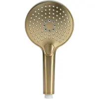 BLUE LABEL Brondby Handdouche 3 Standen - Geborsteld Goud PVD - Kunststof - Kranen, Douchekranen, Handdouches - 8711802074657 - Kranen, Douchekranen, Handdouches