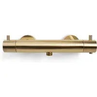 BLUE LABEL Brondby Douchethermostaat - Geborsteld Goud PVD - Messing - Kranen, Douchekranen, Douchethermostaten - 8711802074626 - Kranen, Douchekranen, Douchethermostaten