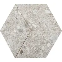 Marazzi Mystone Ceppo di Gre mozaïek 3D wandtegel hexagon 29x33,5cm - grey