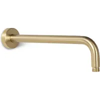 BLUE LABEL Brondby Douchearm 30cm - Geborsteld Goud PVD - Wandkraan - Kranen, Douchekranen, Hoofddouche Houders - 8711802074695 - Kranen, Douchekranen, Hoofddouche houders