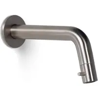 BLUE LABEL Brondby Wandfonteinkraan - Geborsteld Nikkel PVD - Messing - Kranen, Fonteinkranen, Inbouw Fonteinkranen - 8711802074398